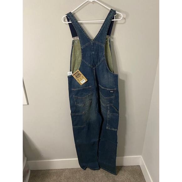 New Berne Men's Vintage Unlined Flex Denim Bib Overalls Size 32x32 - Picture 3 of 4
